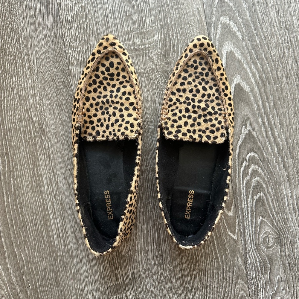 Express Leopard Print Loafers